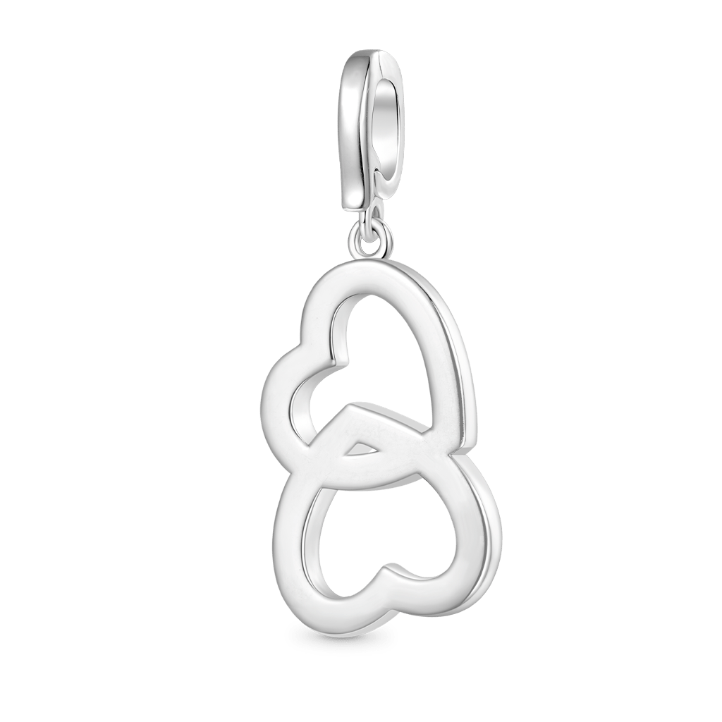 Gnoce Double Pink Heart Clasp Clusters Charm_2
