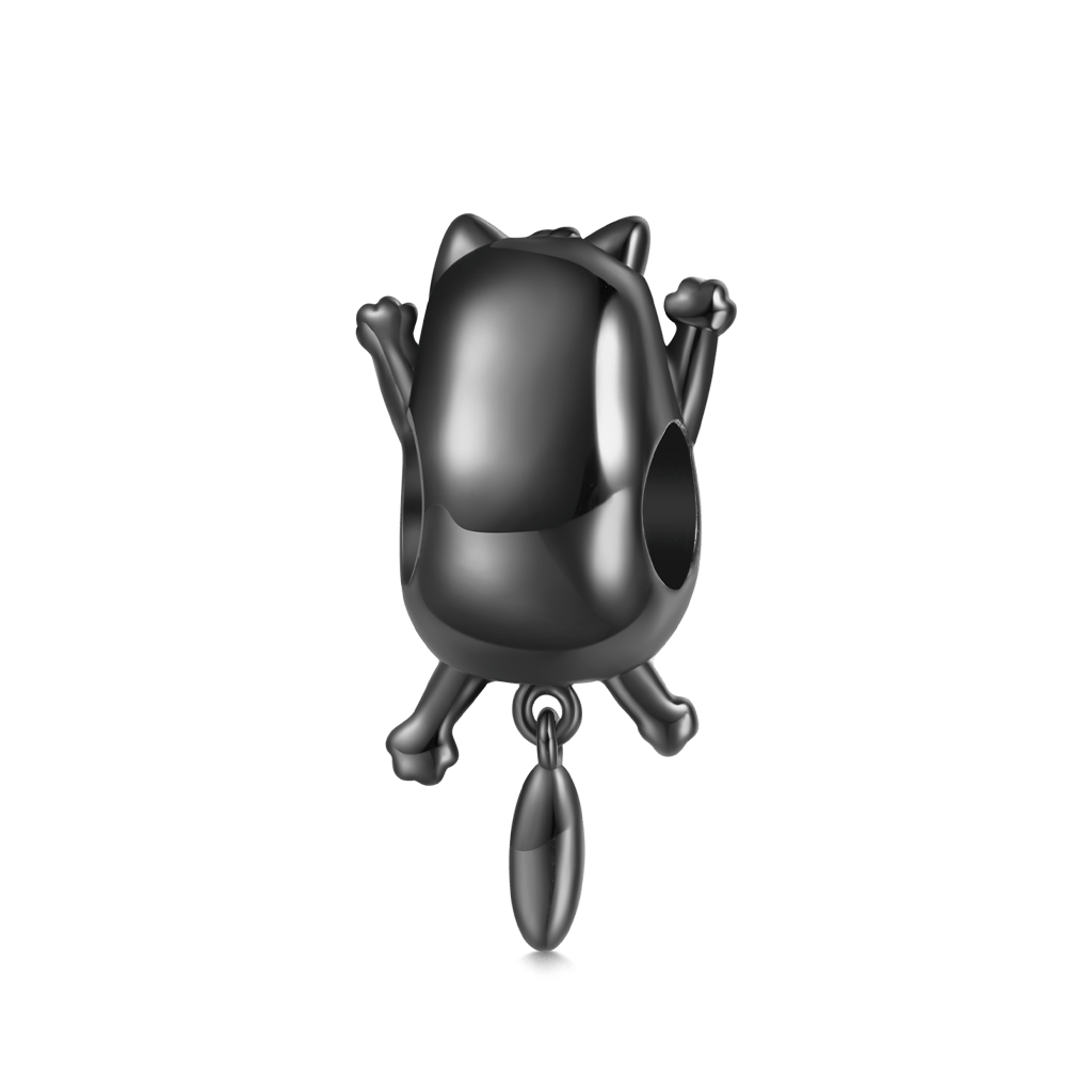 Gnoce Halloween Glow-in-the-Dark Black Cat Clock Charm_3