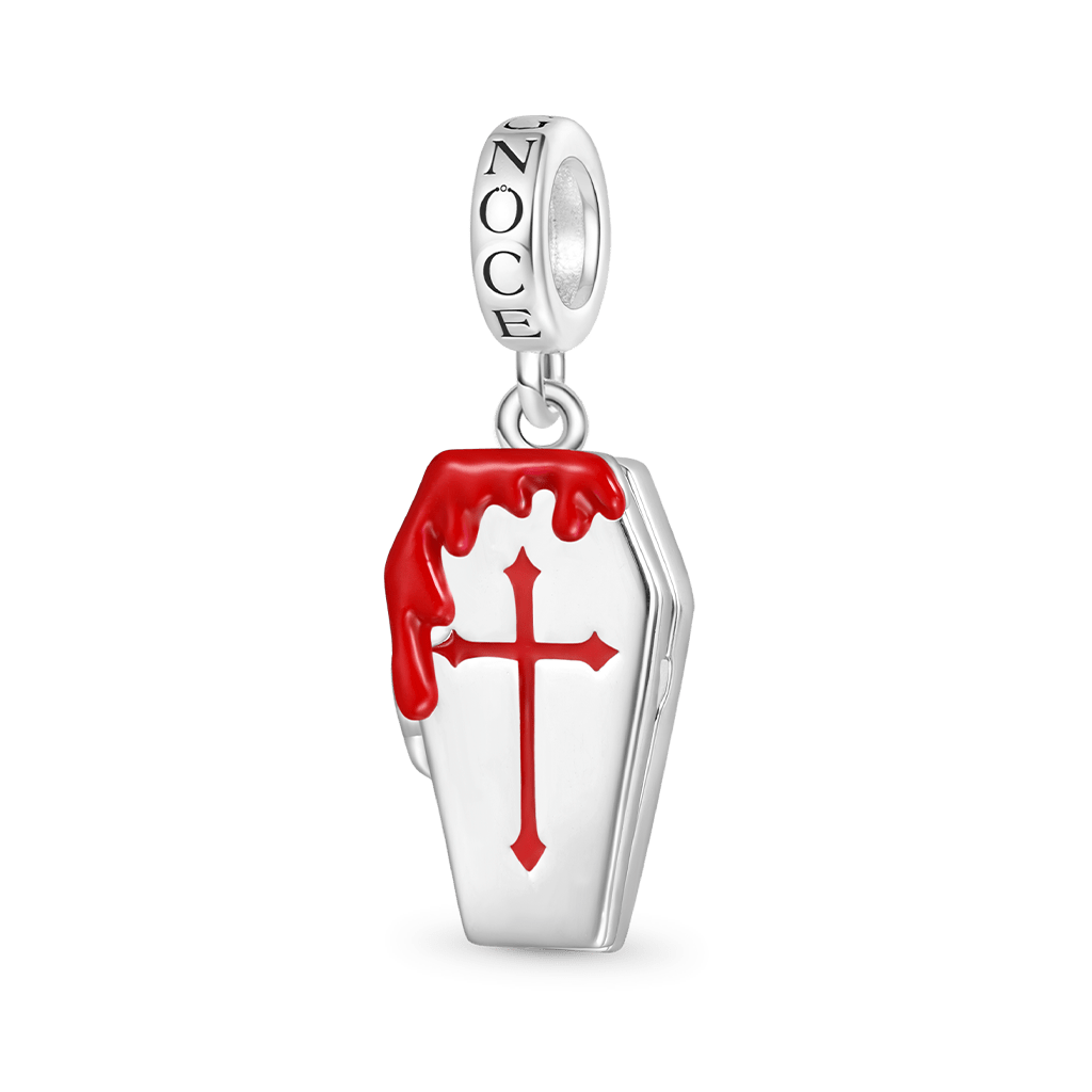 Gnoce Openable Bleeding Coffin Halloween Pendant Dangle Charm_2