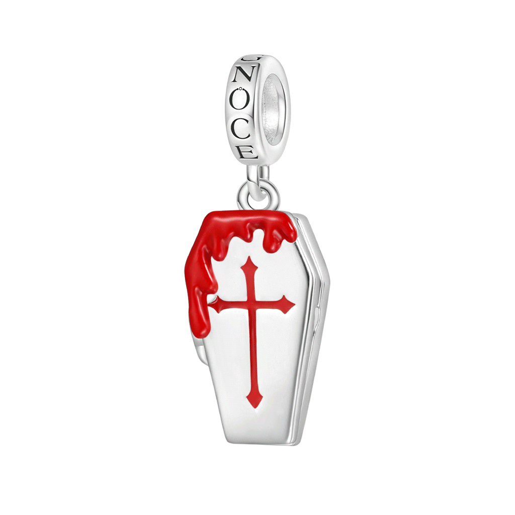 Gnoce Openable Bleeding Coffin Halloween Pendant Dangle Charm_1
