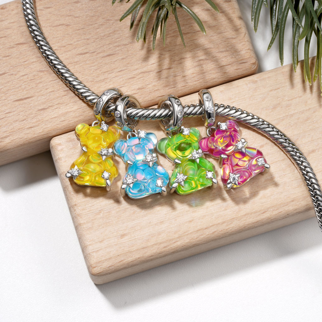 Gnoce Blue Dream Bear Pendant Dangle Charm_2