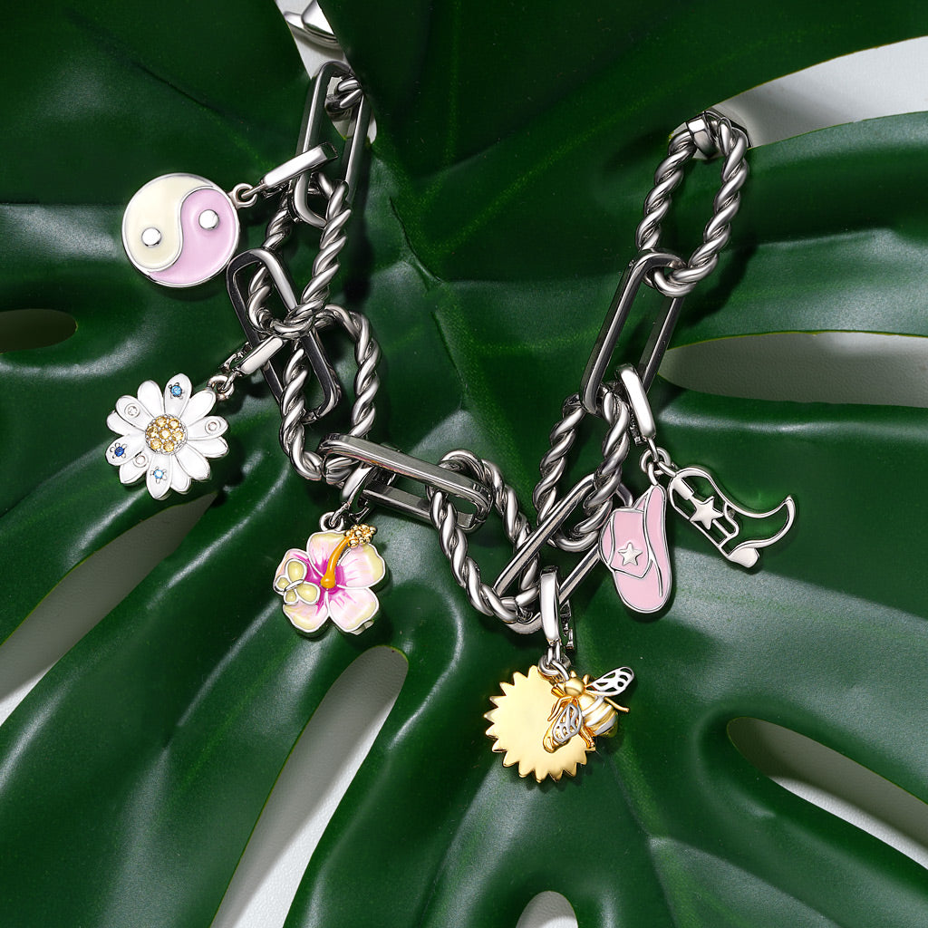 Gnoce Sunflower Bee Clasp Clusters Charm_3