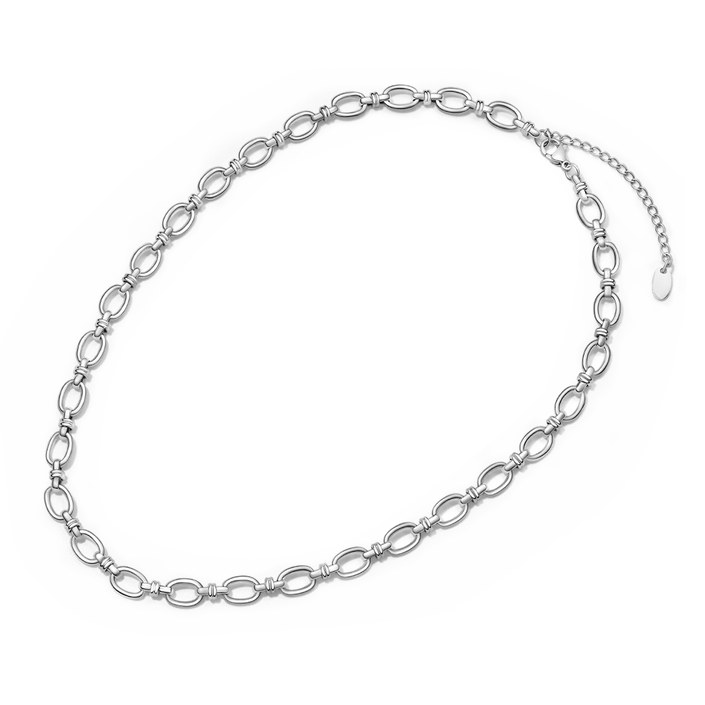 Gnoce Interlocking Thick Chain Necklace_2