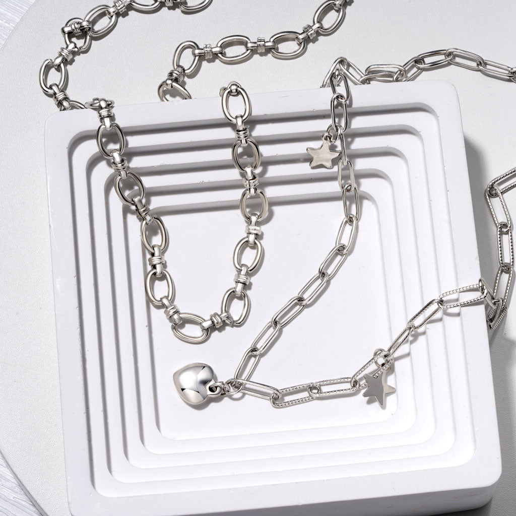Gnoce Interlocking Thick Chain Necklace_3
