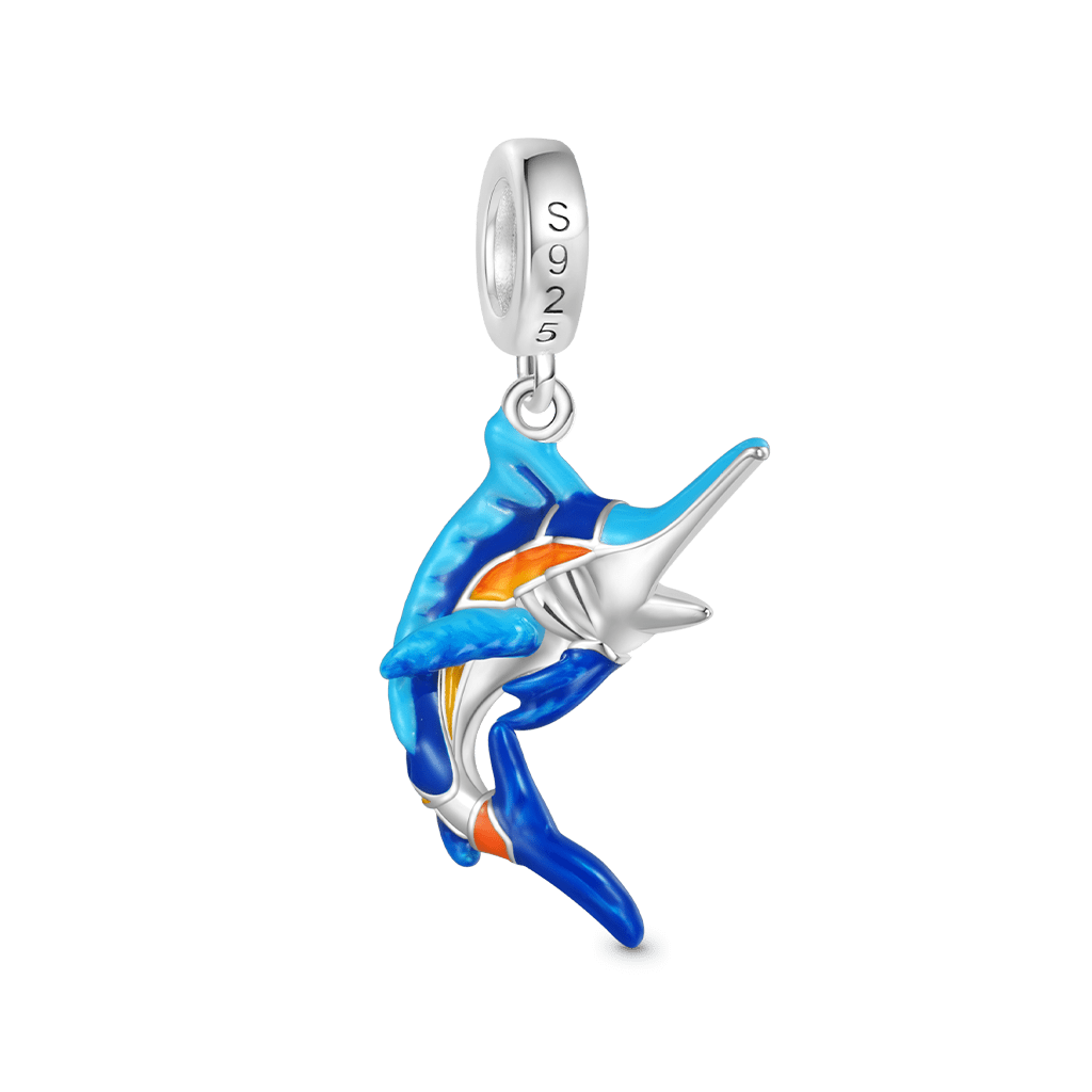 Gnoce Blue Sailfish Pendant Dangle Charm_2