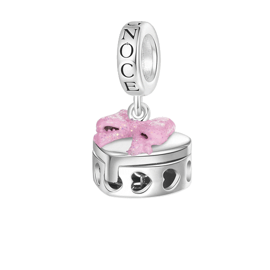 Gnoce Bow Heart Openable Gift Box Pendant Dangle Charm_1