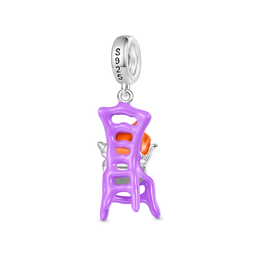Gnoce Halloween Chair Glow-in-the-Dark Cat Pendant Dangle Charm_3