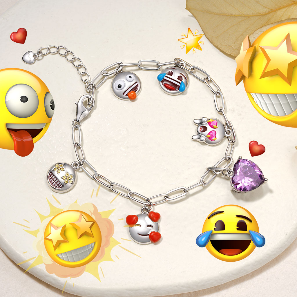Gnoce Birthstone emoji Feelings Chain Bracelet_4