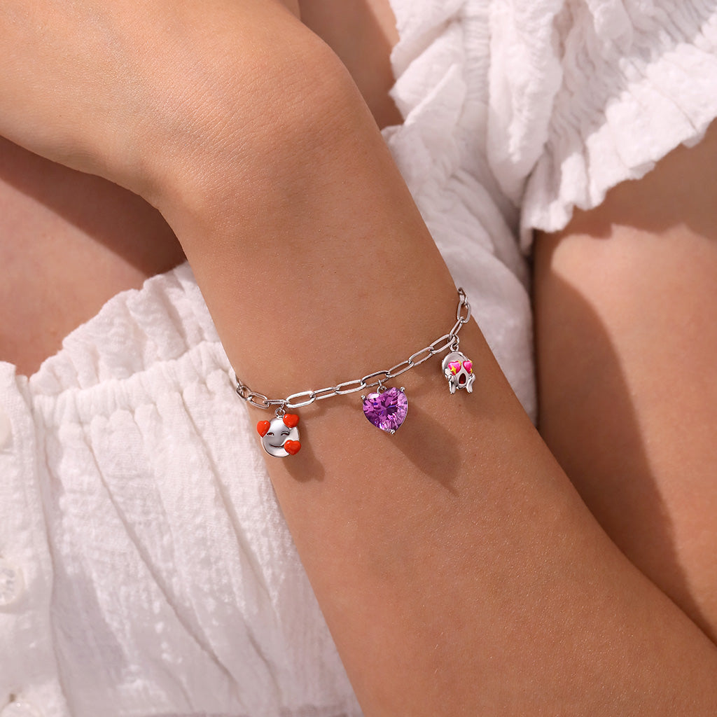 Gnoce Birthstone emoji Feelings Chain Bracelet_7