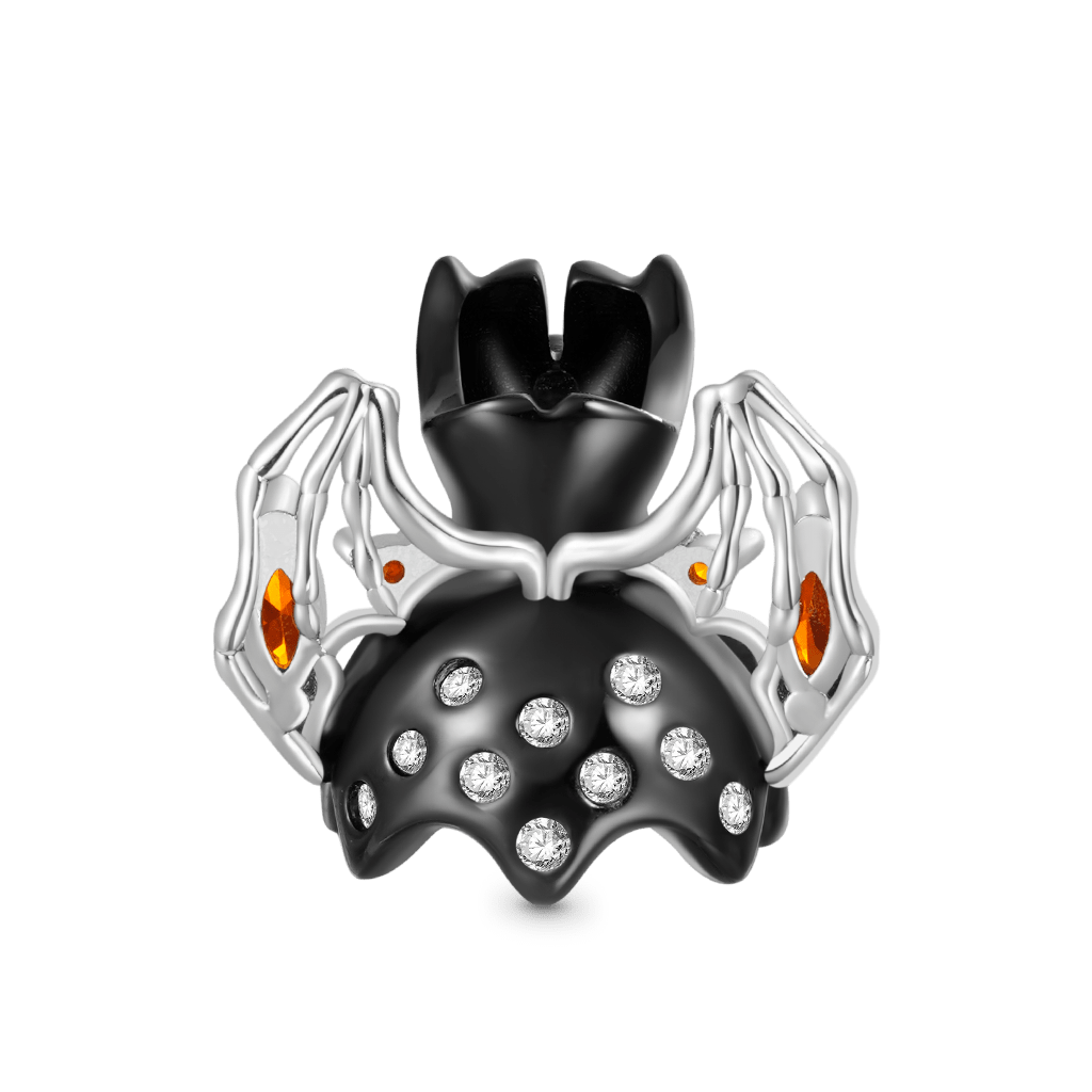 Gnoce Halloween Creative Gothic Spider Black Wedding Dress Charm_2