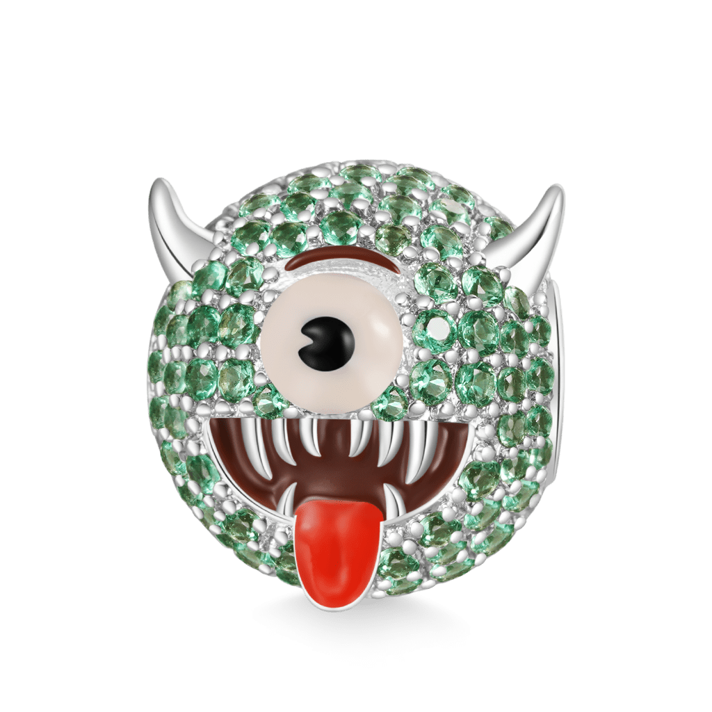 Gnoce emoji One-Eyed Green Monster Halloween Charm_1