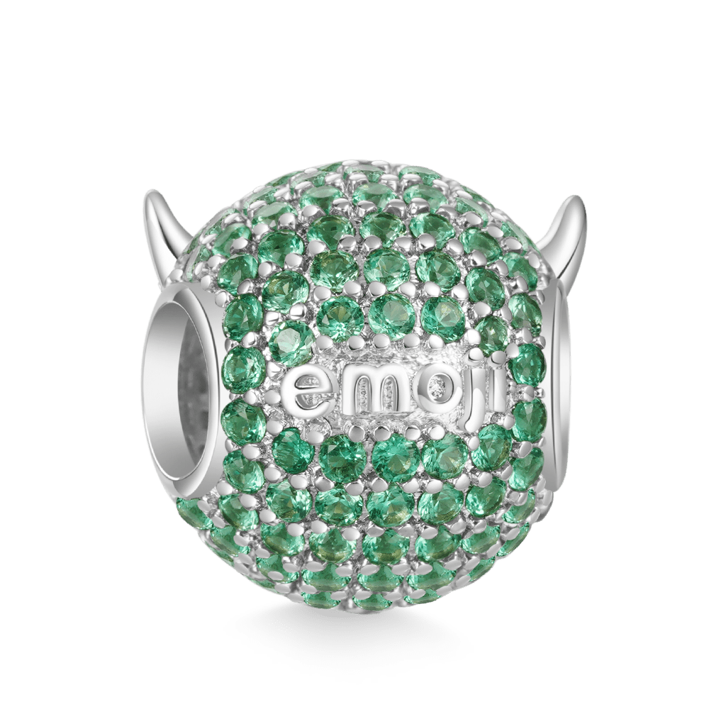 Gnoce emoji One-Eyed Green Monster Halloween Charm_2