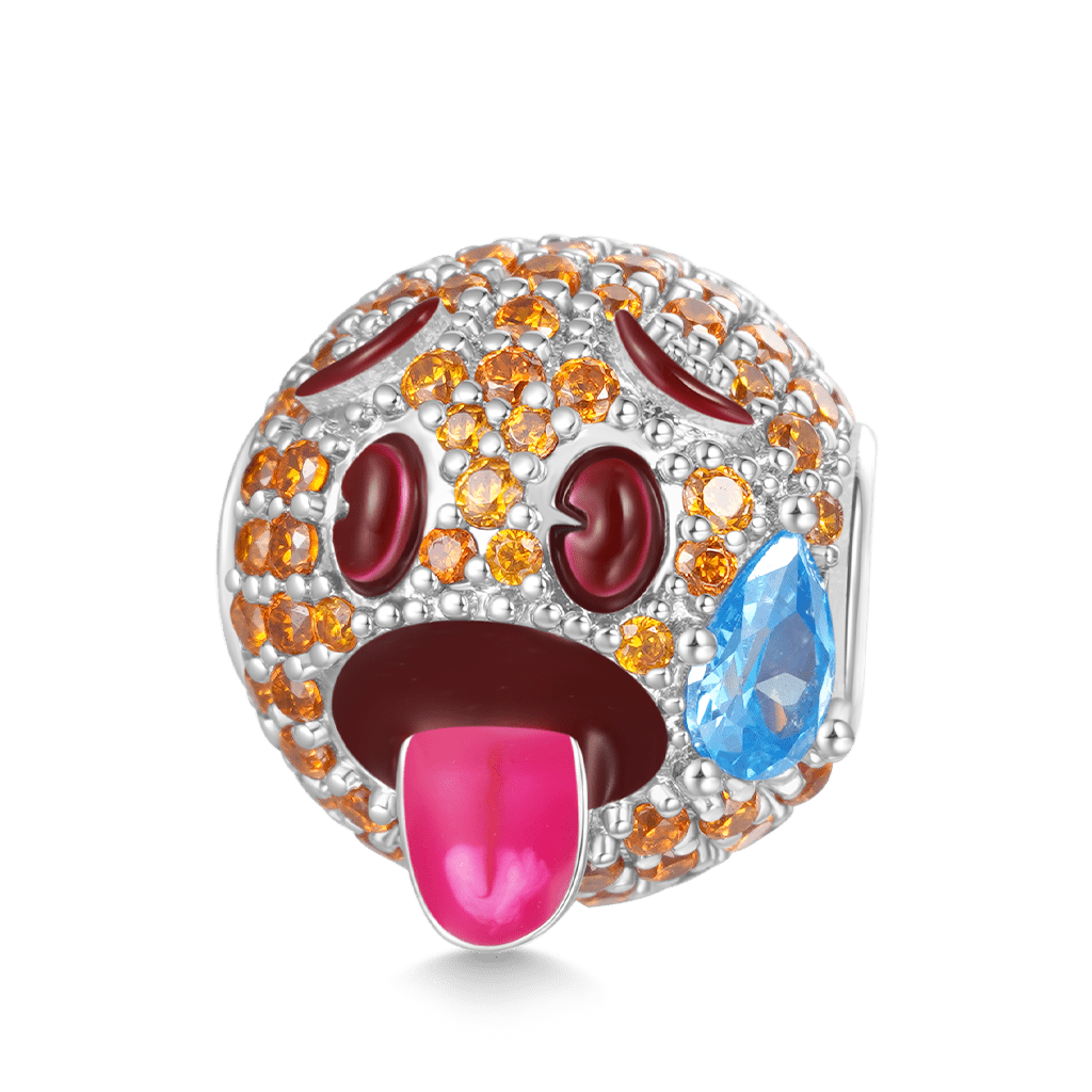 Gnoce emoji Fever Hot Sweaty Face Charm_1