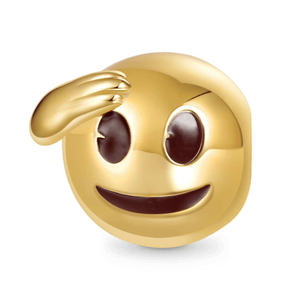 Gnoce emoji Salute Face Charm_1