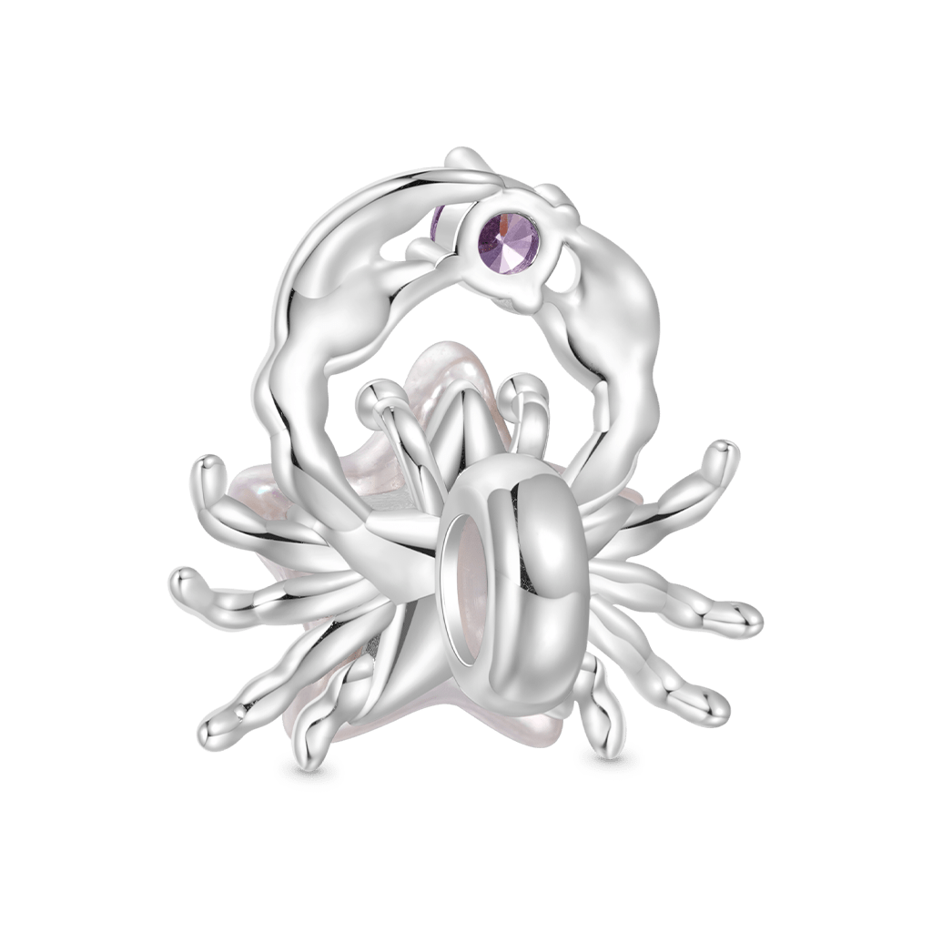Gnoce Irregular Pearl Crab Star Birthstone Stopper Charm_3
