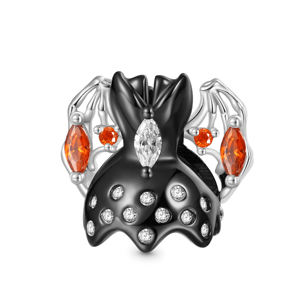 Gnoce Halloween Creative Gothic Spider Black Wedding Dress Charm_1
