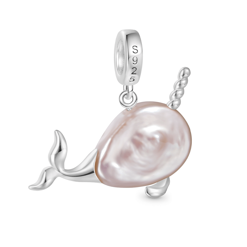 Gnoce Irregular Pearl Narwhal Pendant Dangle Charm_2