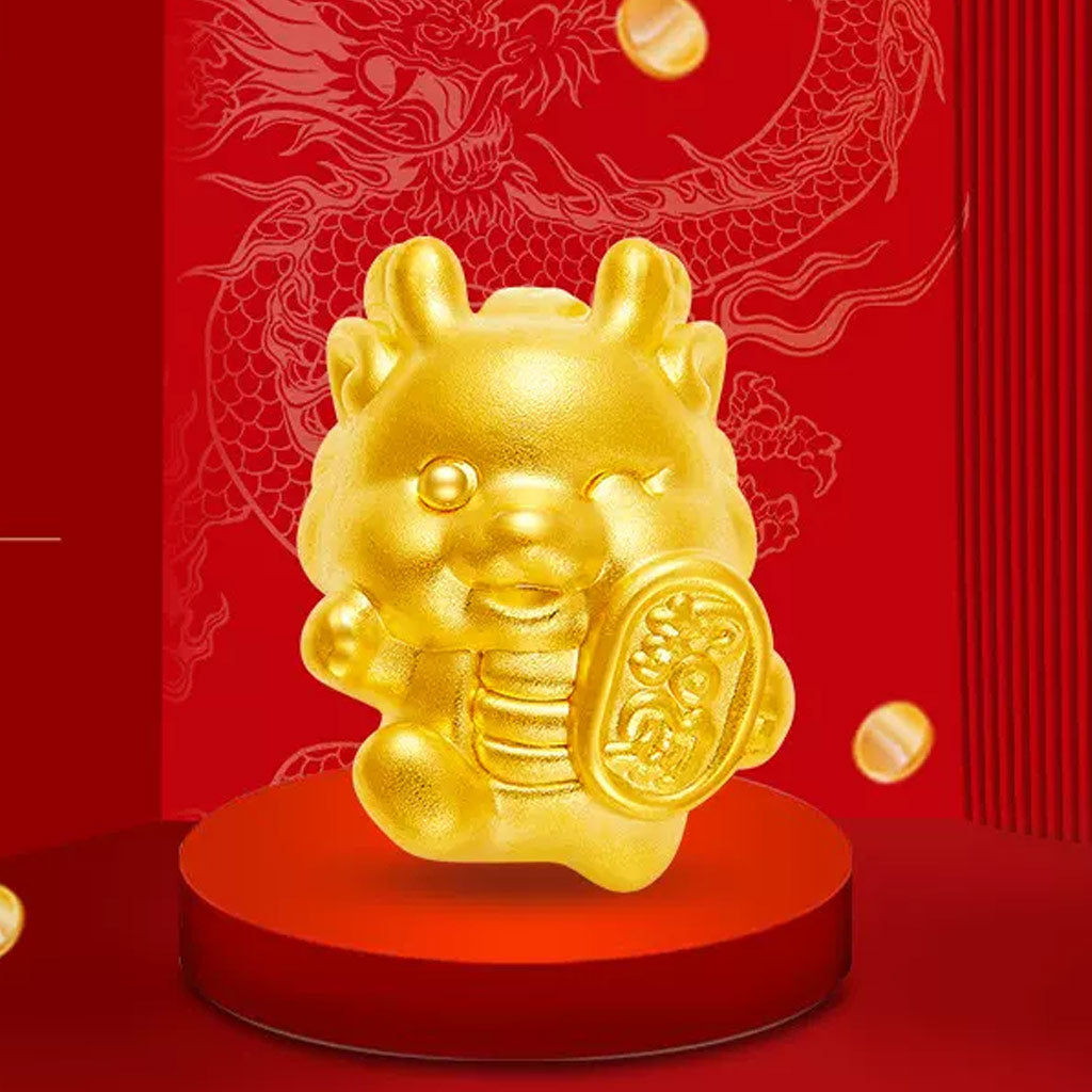 Gnoce Zodiac Gold Dragon Attract Fortune Charm_2