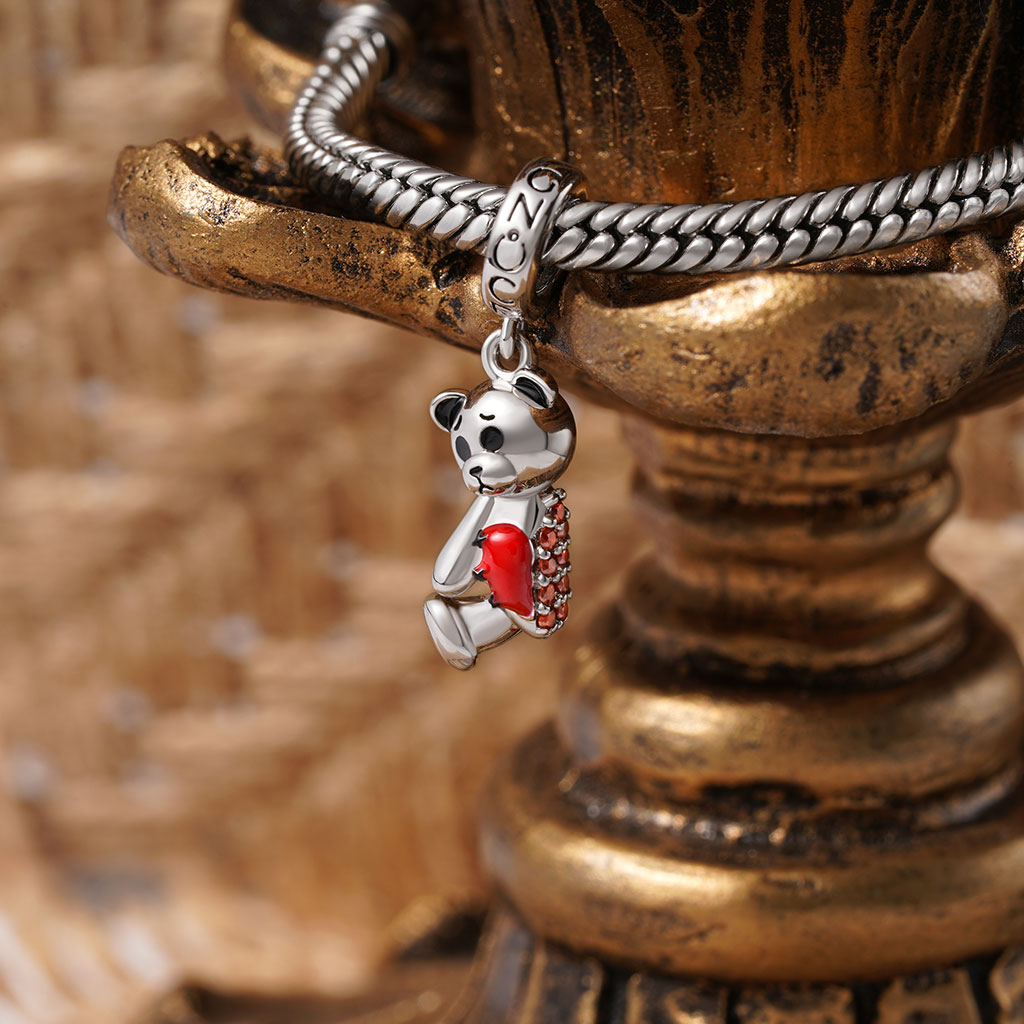 Gnoce Halloween Broken Torn Bear Pendant Dangle Charm_3