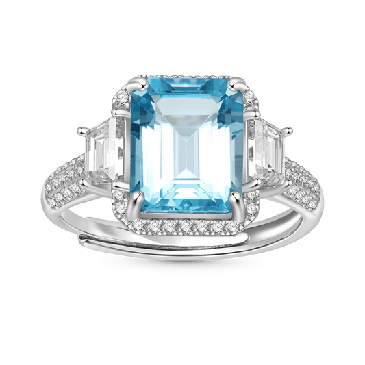 Gnoce Adjustable Blue Topaz Promise Rings_1