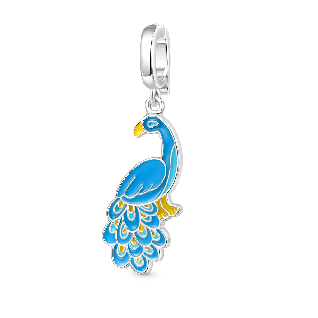 Gnoce Peacock Spreads Its Tail Clasp Clusters Charm_1
