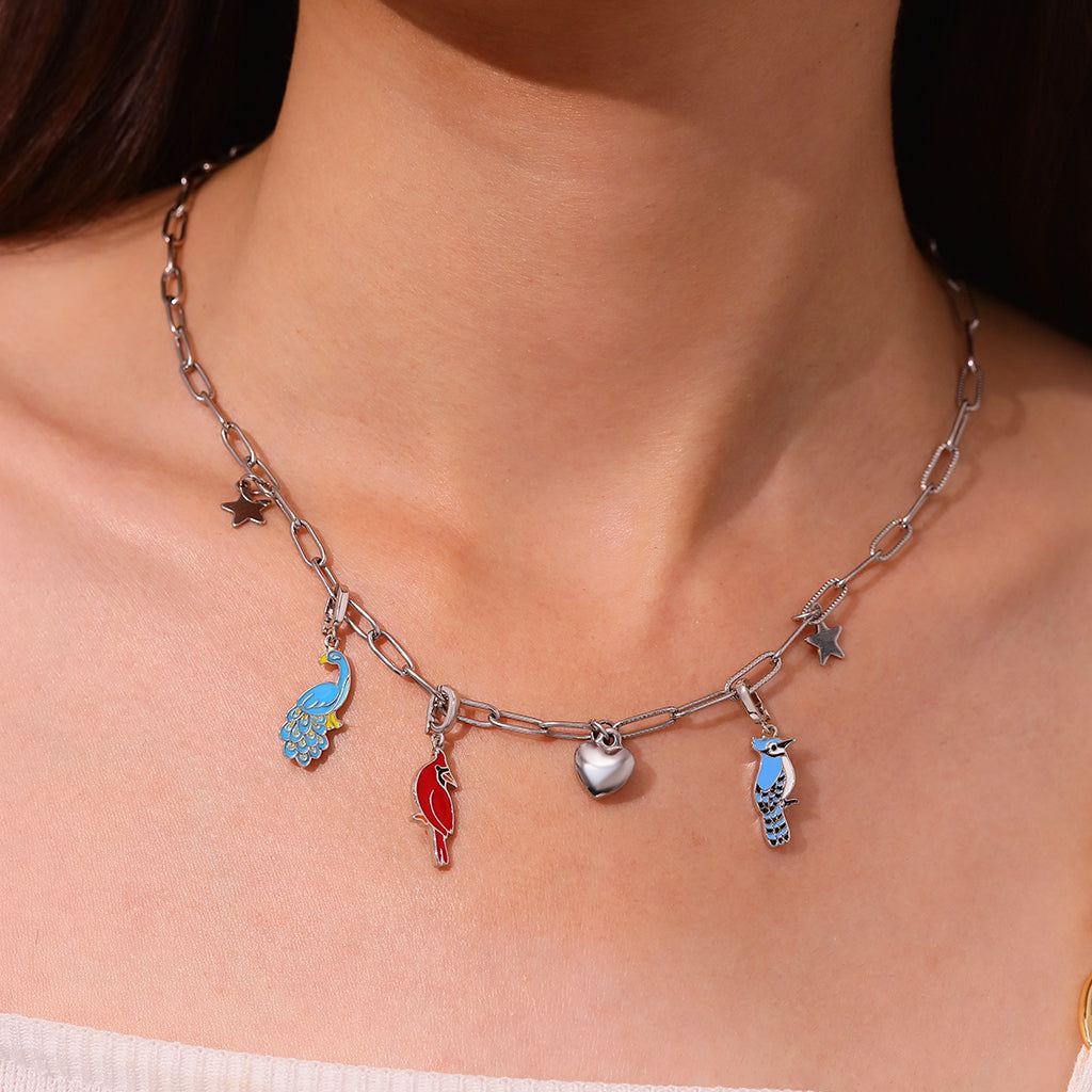 Gnoce Red Parrot Clasp Clusters Charm_5