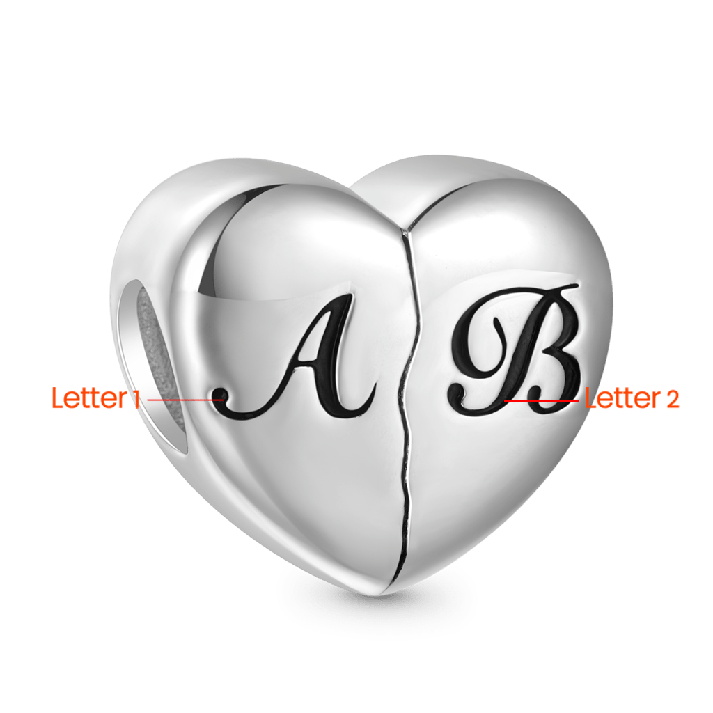 Gnoce Trapezoid Birthstone Engravable Stitched Heart Charm_2