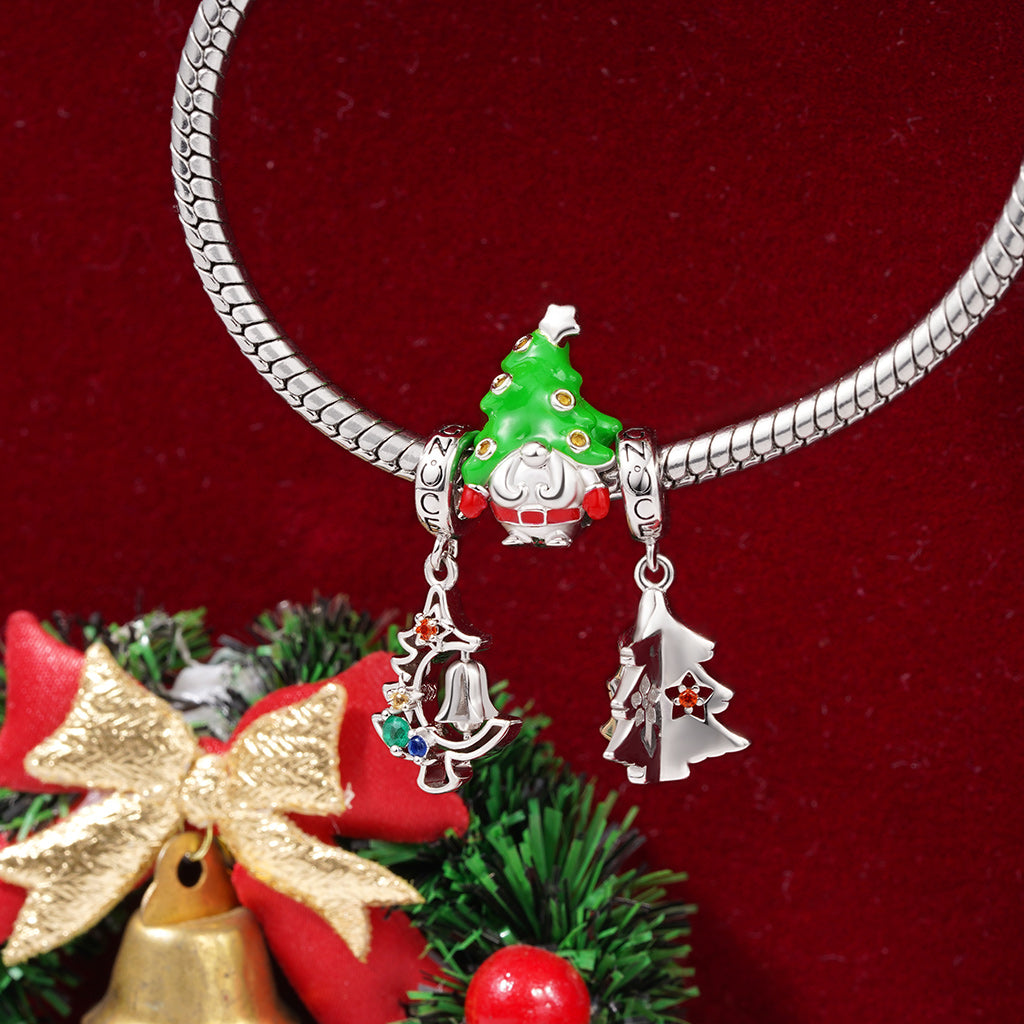 Gnoce Christmas Tree Bell Ornament Pendant Dangle Charm_4
