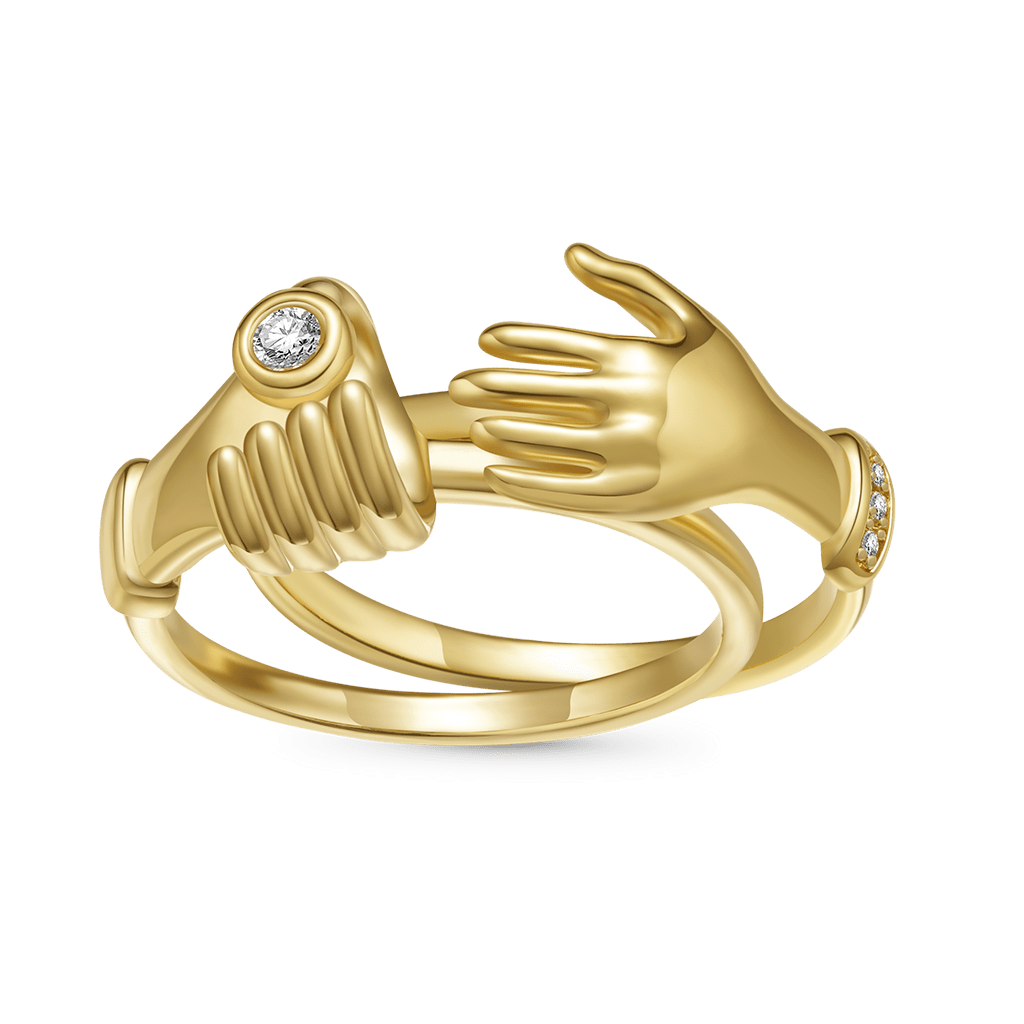Gnoce Simple Zircon Hug Hand Stackable Ring Set_3