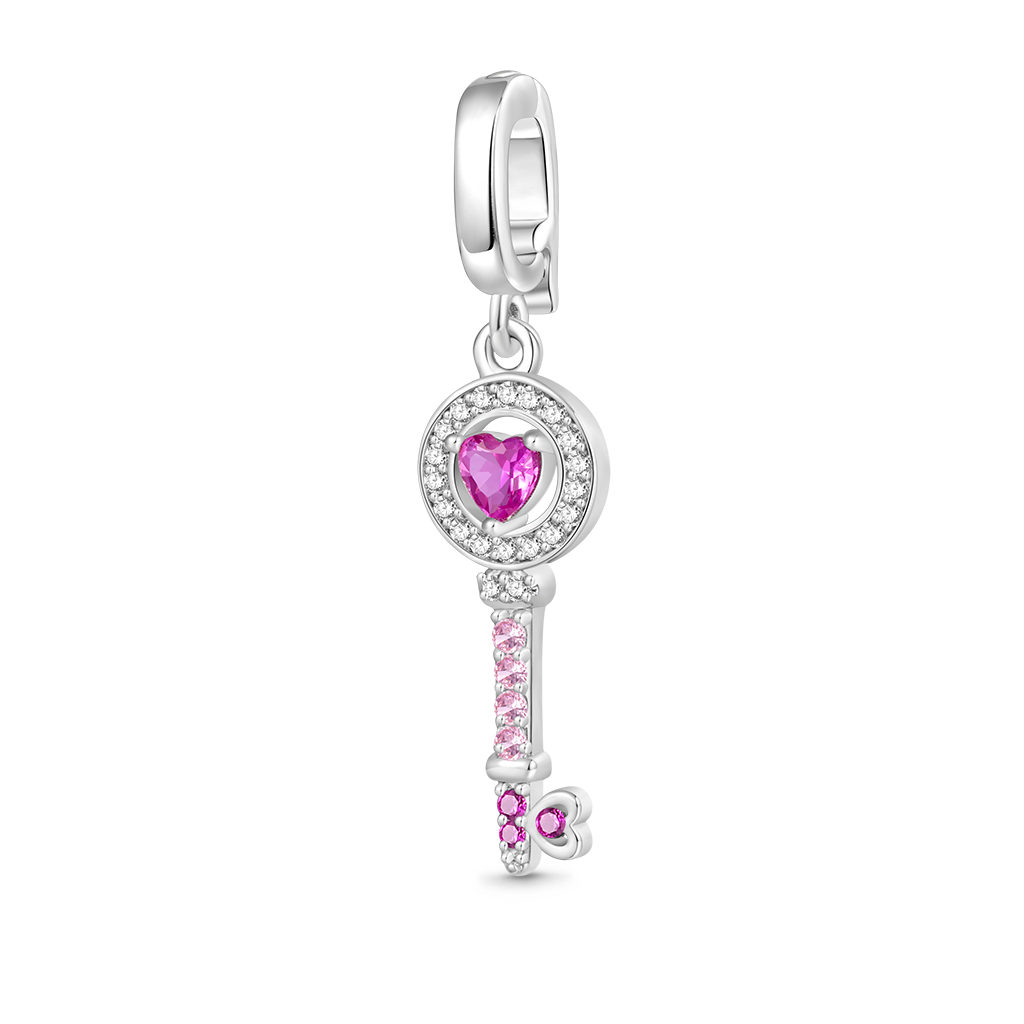Gnoce Key to Heart Clasp Clusters Charm_1