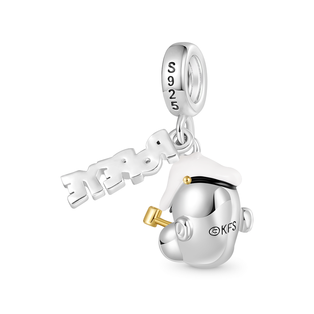 Gnoce Popeye's Head Pendant Dangle Charm_2