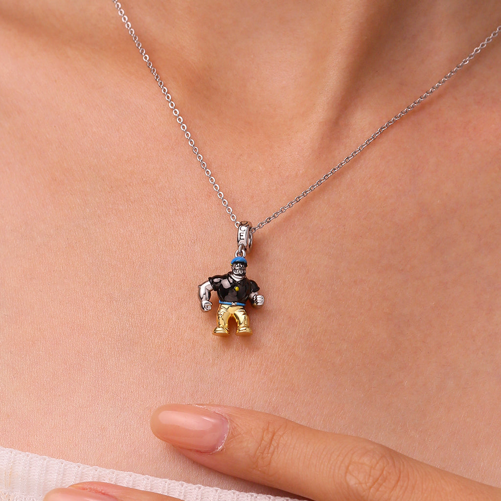 Gnoce Popeye Angry Bluto Pendant Dangle Charm_5