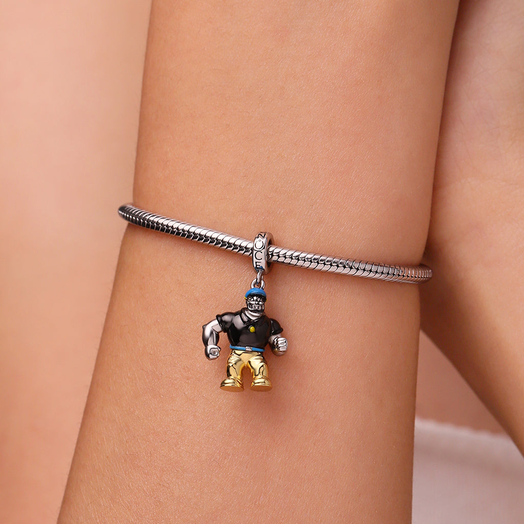 Gnoce Popeye Angry Bluto Pendant Dangle Charm_6