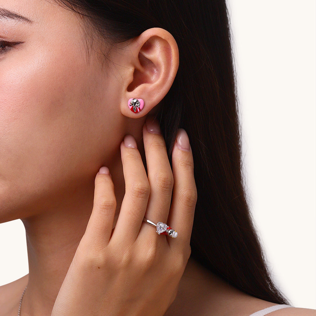 Gnoce Olive & Popeye Love Stud Earrings_4