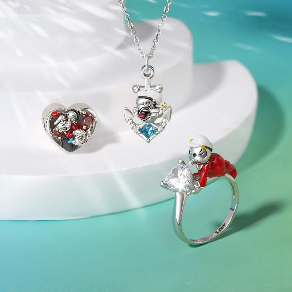 Gnoce Popeye Valentine 'HUG ME' Heart Charm_3