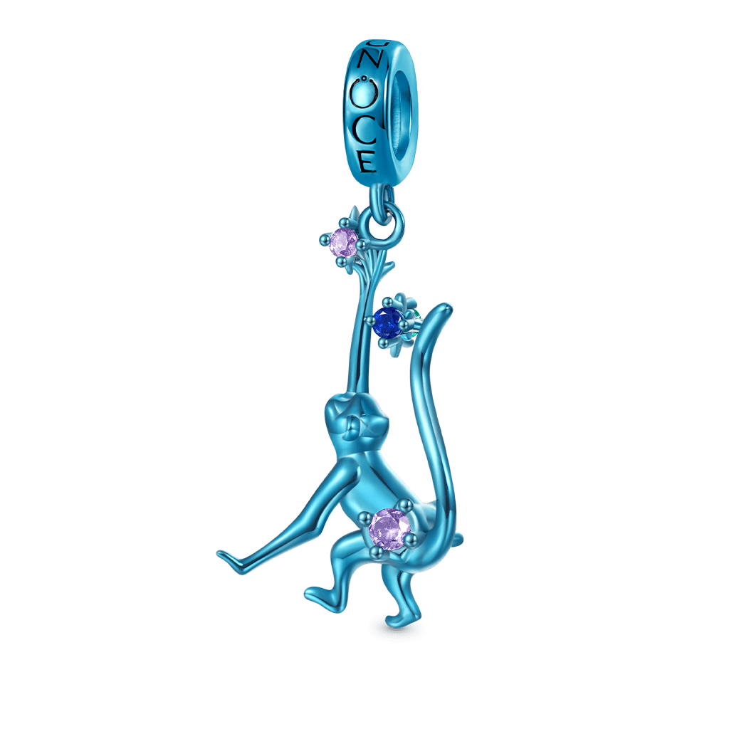 Gnoce Blue Candy Monkey Zodiac Pendant Dangle Charm_1