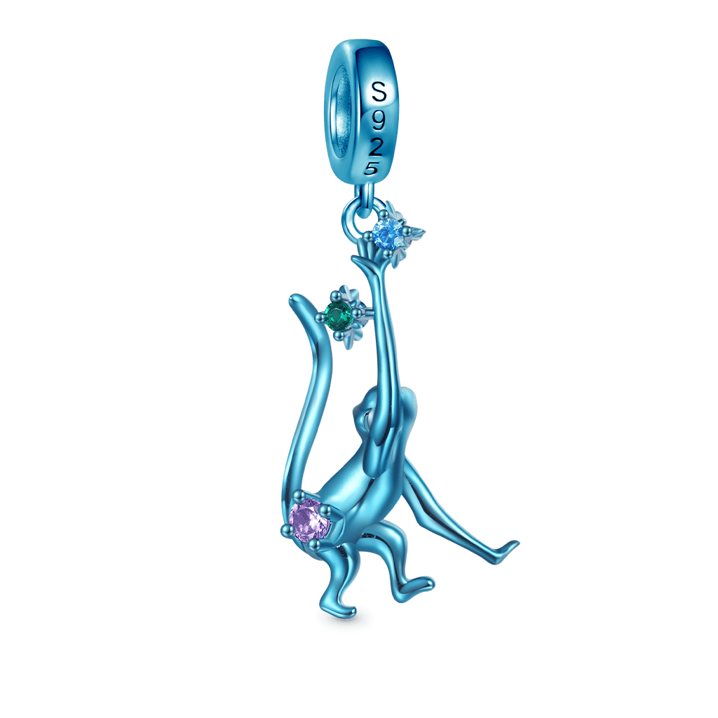 Gnoce Blue Candy Monkey Zodiac Pendant Dangle Charm_2
