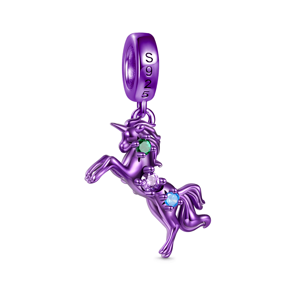 Gnoce Purple Candy Horse Zodiac Pendant Dangle Charm_2