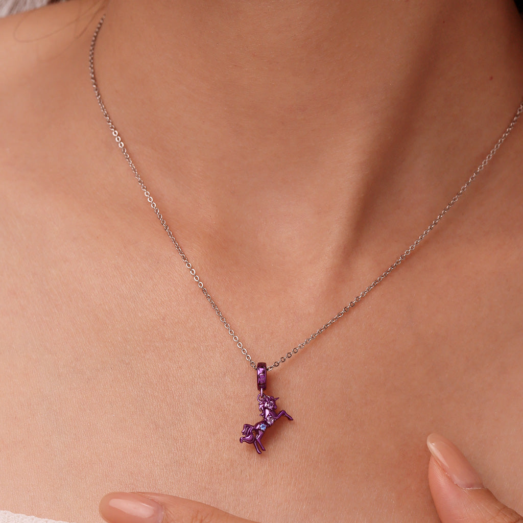 Gnoce Purple Candy Horse Zodiac Pendant Dangle Charm_5