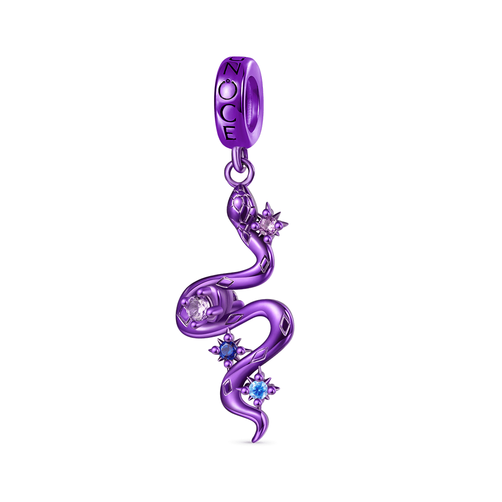 Gnoce Purple Candy Snake Zodiac Pendant Dangle Charm_1