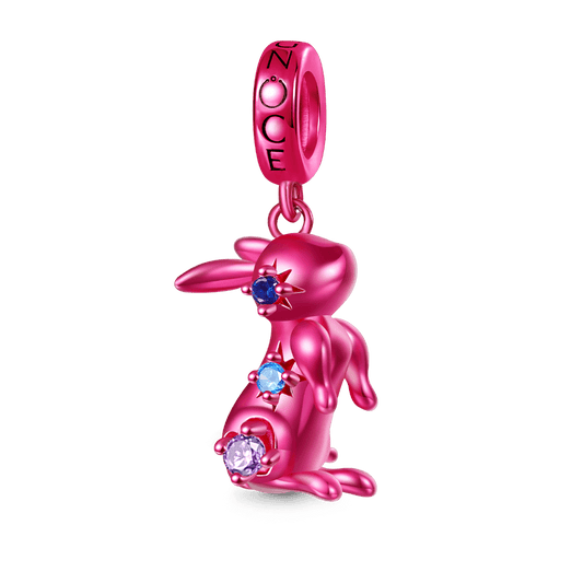 Gnoce Pink Candy Rabbit Zodiac Pendant Dangle Charm_1