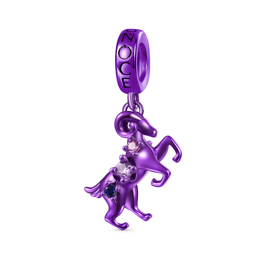 Gnoce Purple Candy Sheep Zodiac Pendant Dangle Charm_1