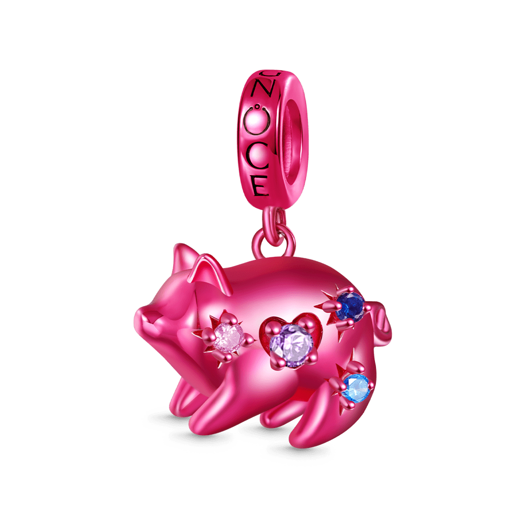 Gnoce Pink Candy Boar Zodiac Pendant Dangle Charm_1
