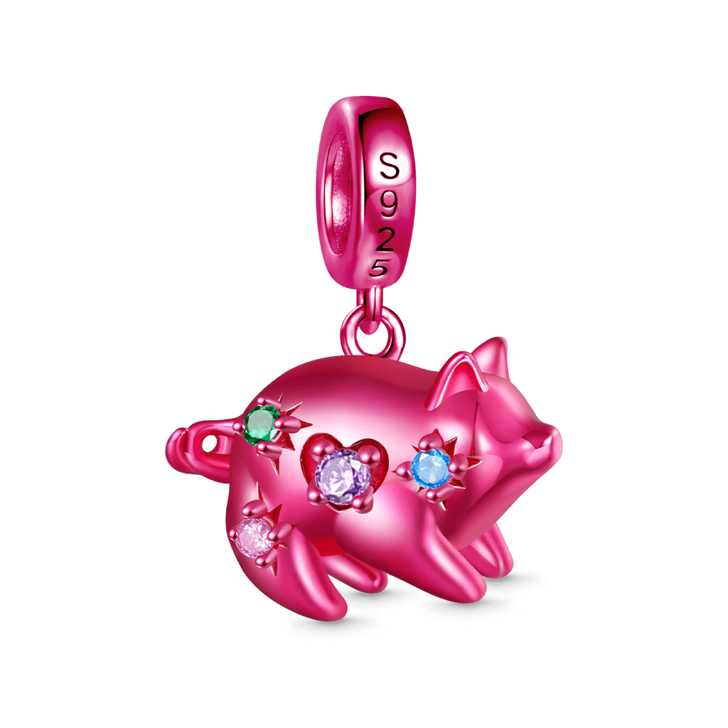 Gnoce Pink Candy Boar Zodiac Pendant Dangle Charm_2