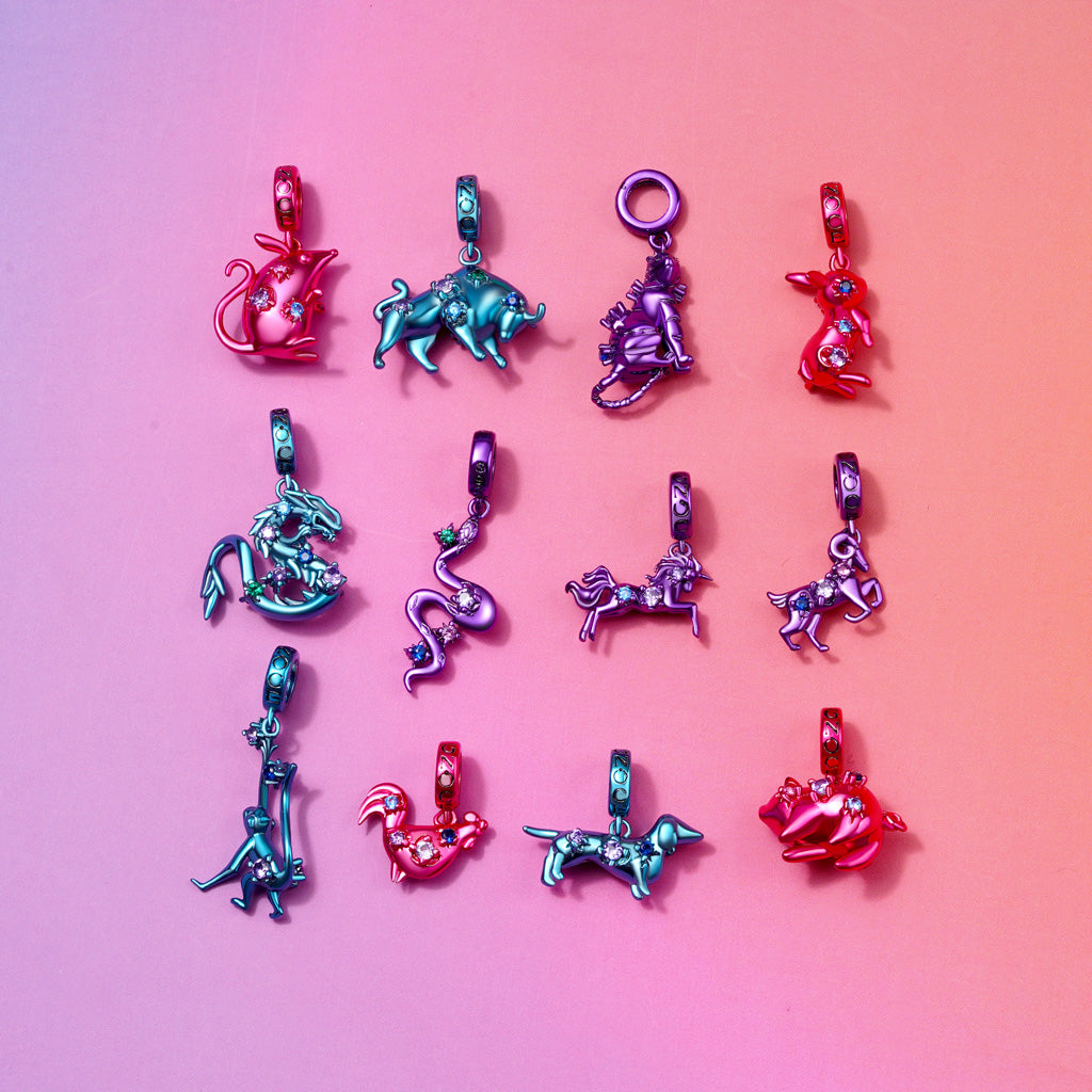 Gnoce Pink Candy Boar Zodiac Pendant Dangle Charm_3