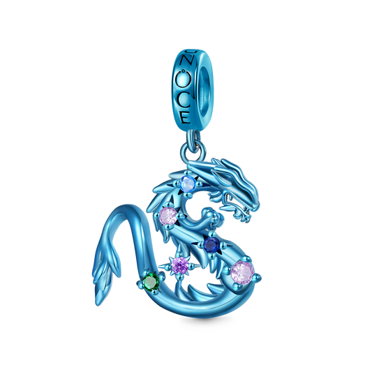 Gnoce Blue Candy Dragon Zodiac Pendant Dangle Charm_1