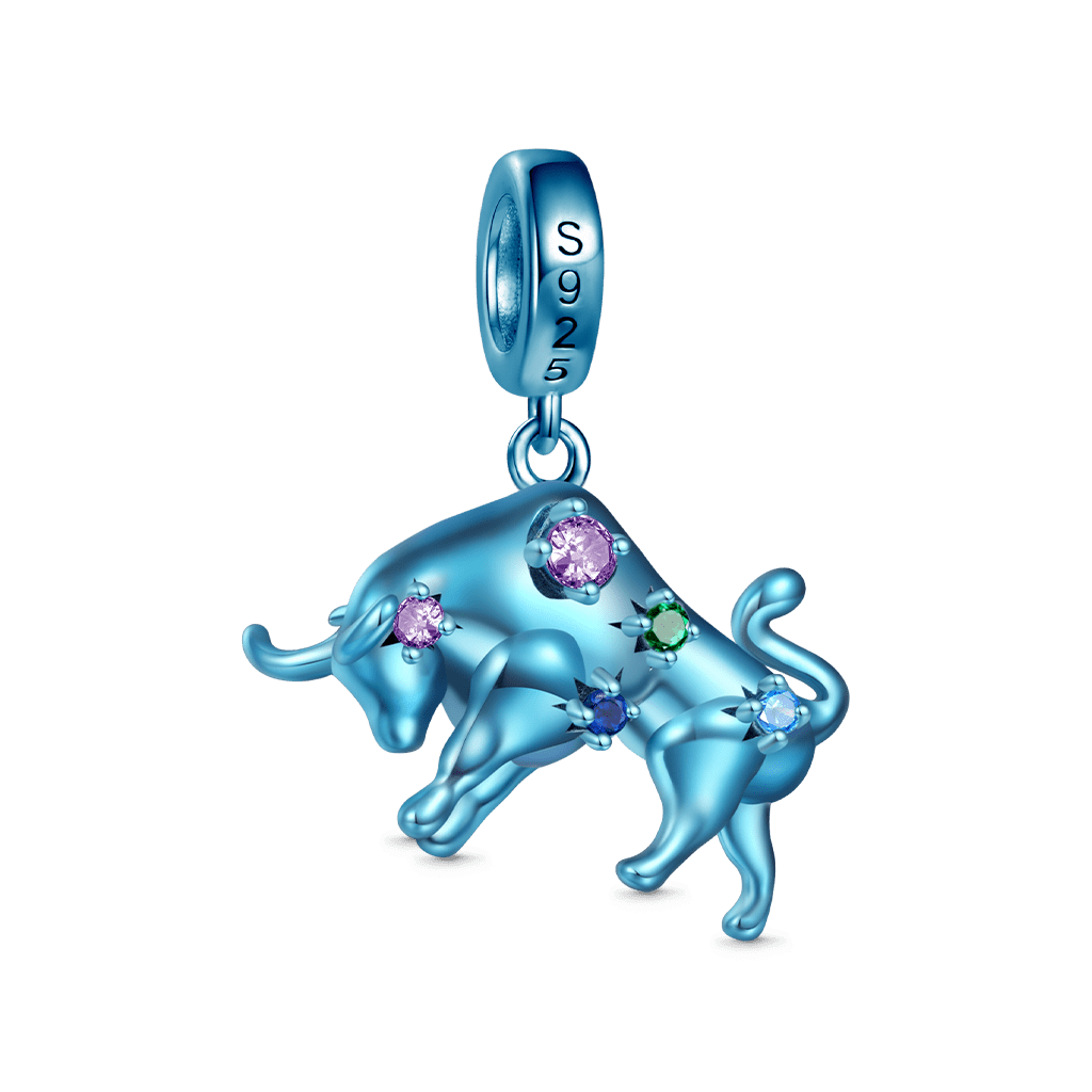Gnoce Blue Candy Ox Zodiac Pendant Dangle Charm_2