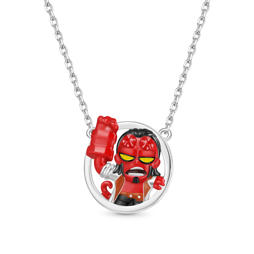 Gnoce Hellboy Raised Hand of Doom Necklace_1