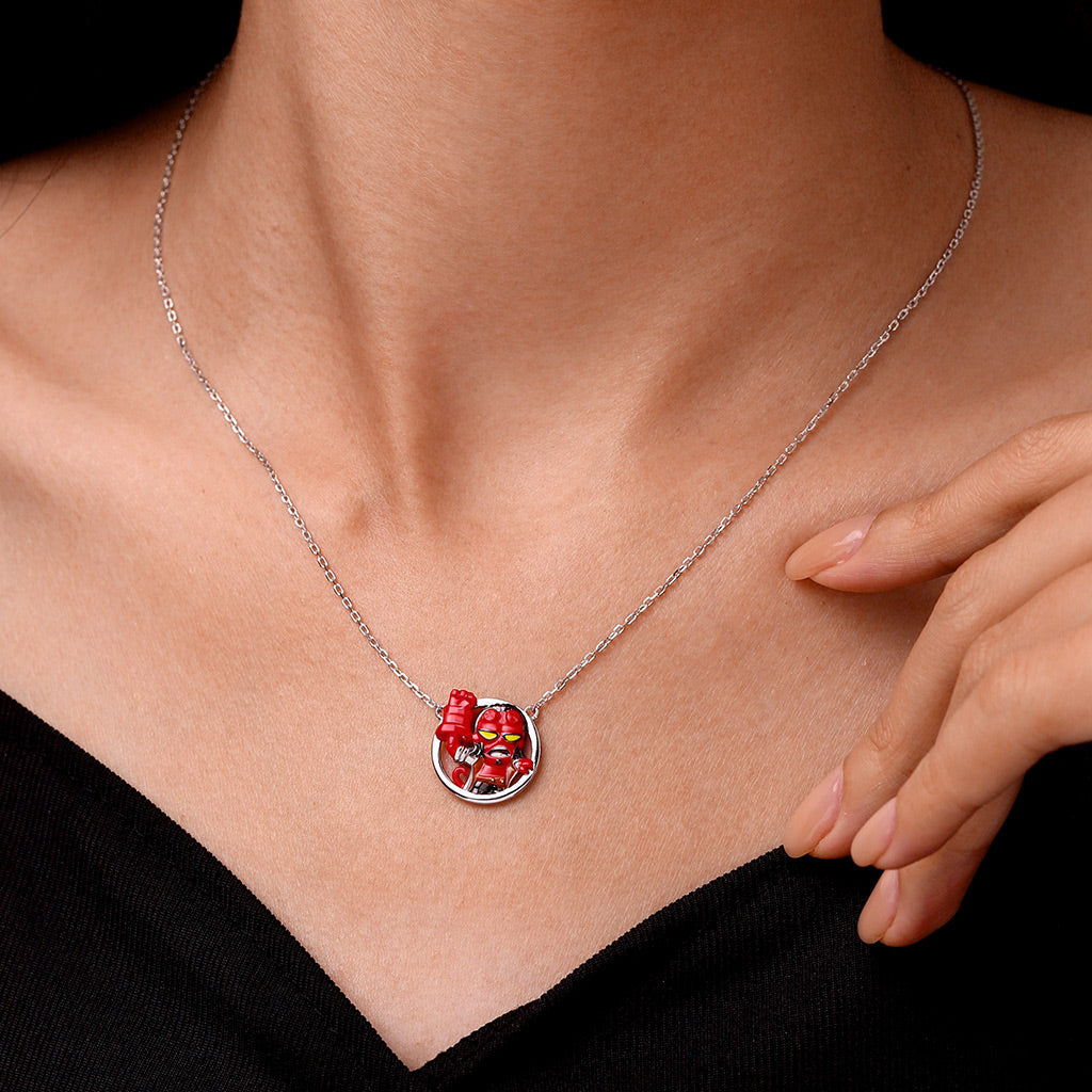 Gnoce Hellboy Raised Hand of Doom Necklace_6