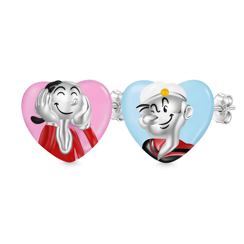 Gnoce Olive & Popeye Love Stud Earrings_1
